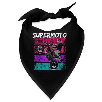 Supermoto / Supermotard / Supermoto Wheelie - Bandana - Schwarz - Vorne