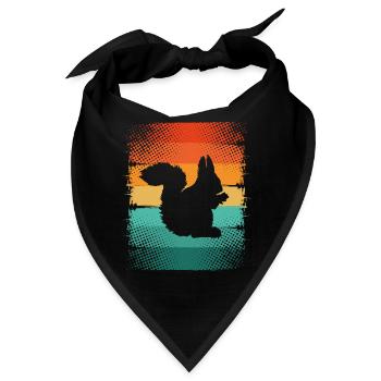 Eichhörnchen - Bandana - Schwarz - Vorne