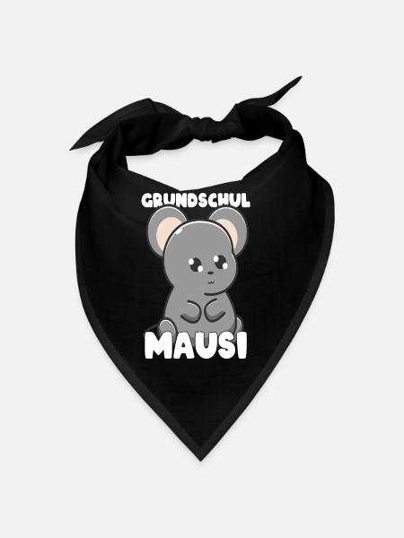 Grundschulmausi Lehramt Grundschule Lehrer - Bandana - Schwarz - Vorne