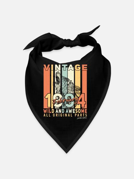 1994 February Vintage Gift - Bandana - black - Front