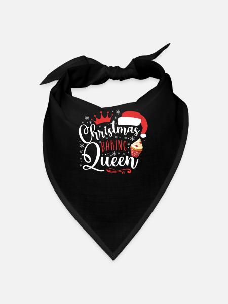 Bake Baking Christmas Cupcake - Bandana - black - Front