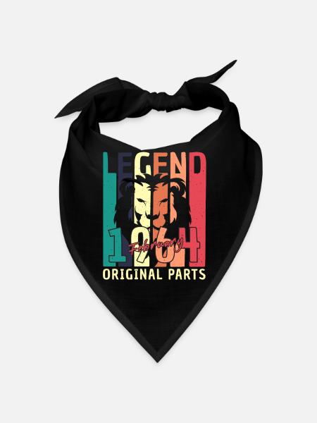 1964 February Vintage Lion - Bandana - black - Front