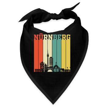 Nürnberg | Nürnberg Retro Vintage - Bandana - Schwarz - Vorne