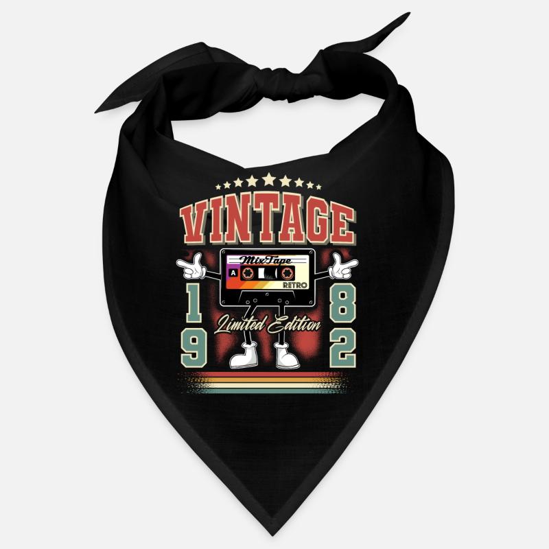 1982 Année de naissance Cassette vintage Bandana