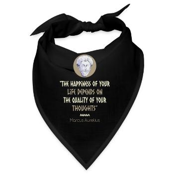 Stoicism Philosophy Marcus Aurelius Quote - Bandana - Schwarz - Vorne
