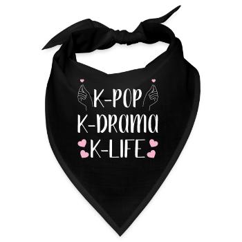 K-Drama Kdrama Korean Drama Korea Hallyu K-Drama - Bandana - Schwarz - Vorne