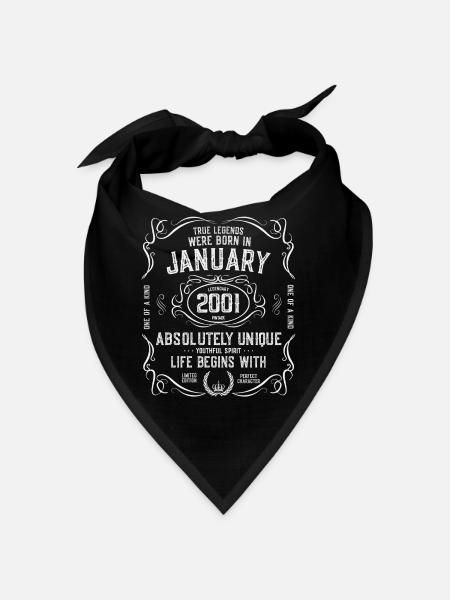 21 years January January 2001 - Bandana - black - Front