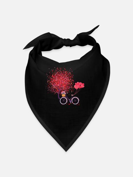 Romantique Saint-Valentin Tree Hearts - Bandana - noir - Devant