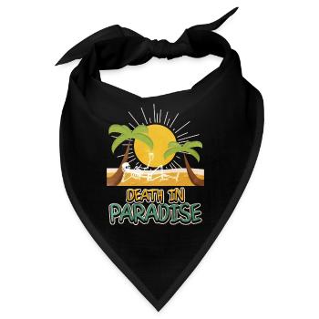 Death in Paradise – Skelett Urlaub Vibes - Bandana - Schwarz - Vorne