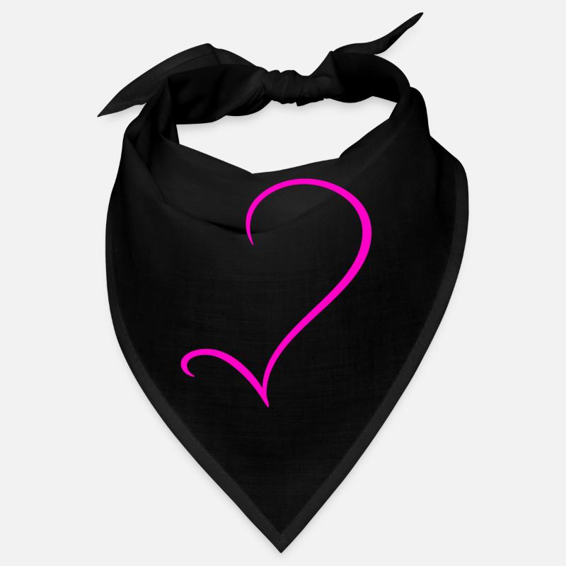Half Pink Heart Bandana
