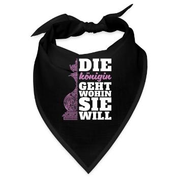 Schach Schachfigur - Bandana - Schwarz - Vorne