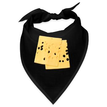 Eine Scheibe Käse für Toastbrot Frühstück - Bandana - Schwarz - Vorne