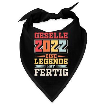 Geselle 2022 Retro Geschenk - Bandana - Schwarz - Vorne