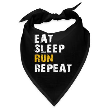 Eat Sleep Run - Bandana - Schwarz - Vorne