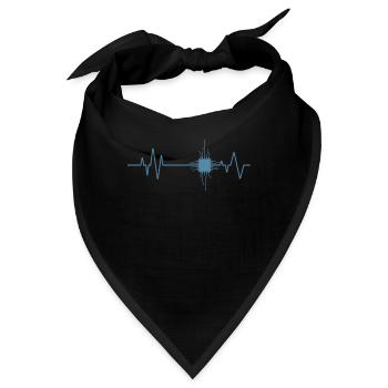 Herzschlag Chip Elektronik Beruf Technik - Bandana - Schwarz - Vorne