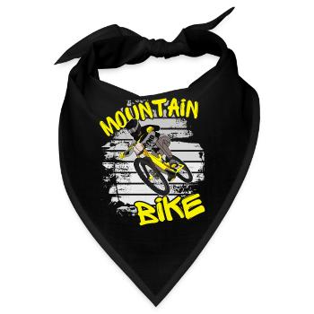 Mountainbiker / MTB Downhill Fahrrad Sprüche Bike - Bandana - Schwarz - Vorne