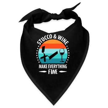 Stuckateur Gipser Stukkateur Verputzer Geschenk - Bandana - Schwarz - Vorne