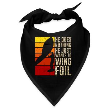 Der will nur Wing Foilen Wing Surf - Bandana - Schwarz - Vorne