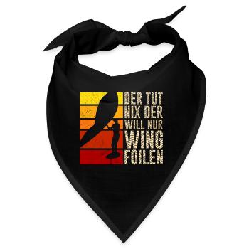 Der will nur Wing Foilen Wing Surf - Bandana - Schwarz - Vorne