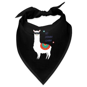 Lama - Bandana - Schwarz - Vorne