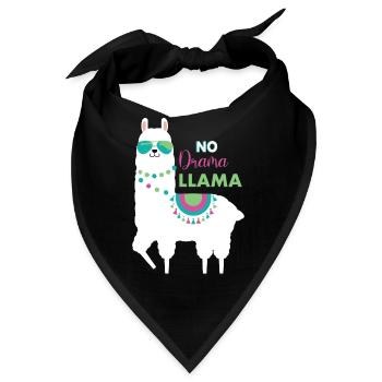 Lama - Bandana - Schwarz - Vorne