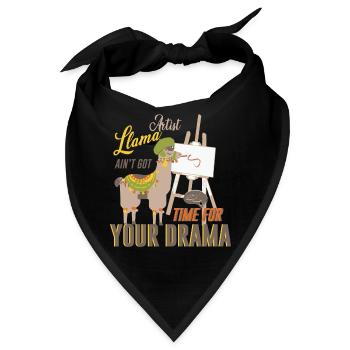 Lama - Bandana - Schwarz - Vorne