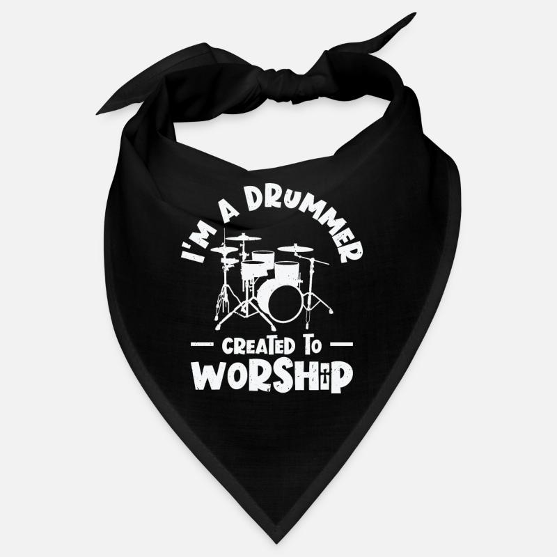 I'm A Drummer Created To Worship Drum Set Drumming Bandana
