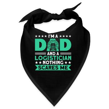 Logistiker Lager Logistik Geschenk - Bandana - Schwarz - Vorne