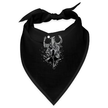 Druide I Kelten & Wikinger Norse Motiv für - Bandana - Schwarz - Vorne