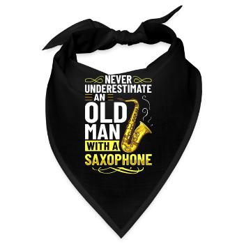 Saxophon Saxofon Musiker Tenor Instrument Anfänger - Bandana - Schwarz - Vorne