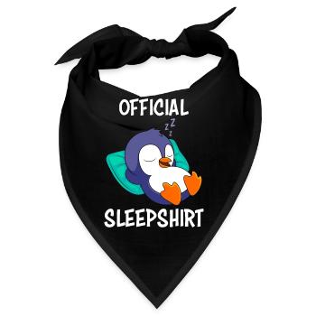 Pinguin Schlafshirt Offizielles Schlafshirt - Bandana - Schwarz - Vorne