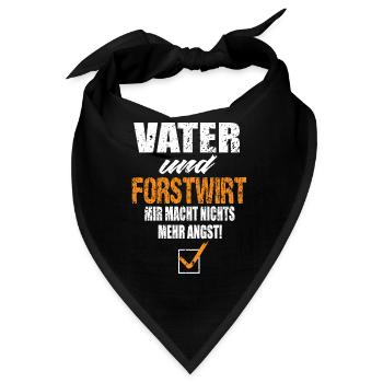 Vater und Forstwirt - Bandana - Schwarz - Vorne