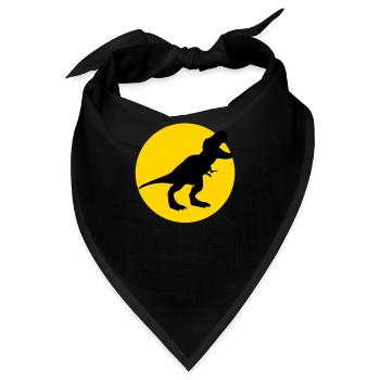 dinosaur and moon - Bandana - Schwarz - Vorne