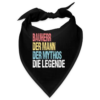 Ehemann Papa Bauherr Held - Bandana - Schwarz - Vorne