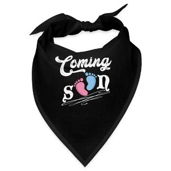 Gender Reveal Pregnancy Baby Party Pregnancy Gift - Bandana - Schwarz - Vorne