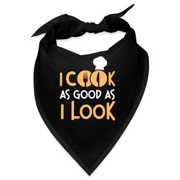 Cooking Cook Kitchen Chef I Cook - Bandana - Schwarz - Vorne
