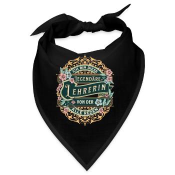 Lehrerin ich bin diese legendäre Lehrerin - Bandana - Schwarz - Vorne