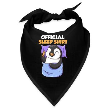 Kinder Schlafshirt Pinguin offizielles Schlafshirt - Bandana - Schwarz - Vorne