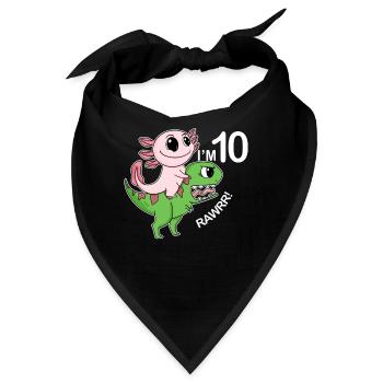 10. Geburtstag Motiv - 10 Jahre Geschenk - Bandana - Schwarz - Vorne