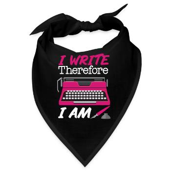 Writing Typewriter Novel Writer & - Bandana - Schwarz - Vorne
