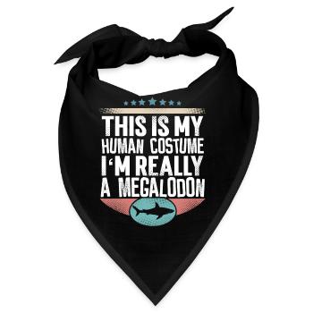 Megalodon Riesen Hai - Bandana - Schwarz - Vorne