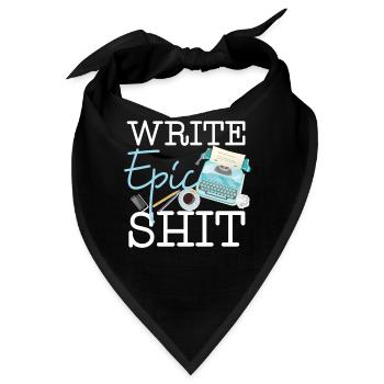 Writing Typewriter Novel Writer & - Bandana - Schwarz - Vorne