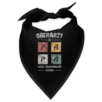 Oberarzt und Papa - Bandana - Schwarz - Vorne