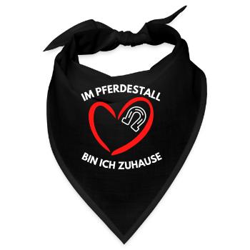 Reiten Pferdestall zuhause Pferd liebe geschenk - Bandana - Schwarz - Vorne