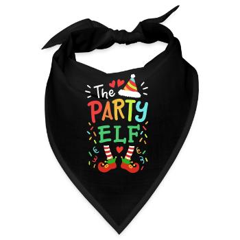 Party-Elf Elf Weihnachten - Bandana - Schwarz - Vorne