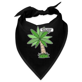 Bitte keine Werbung - Bandana - Schwarz - Vorne