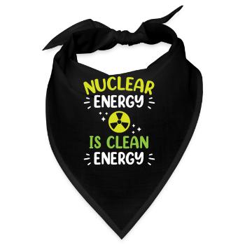 Kernenergie Ist Saubere Energie Kernkraft - Bandana - Schwarz - Vorne
