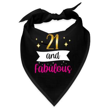 21 Und Fabelhaft Geburtstag Feiern Party - Bandana - Schwarz - Vorne