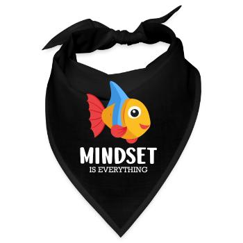 Mindset ist alles Goldfisch Aquarium Taucher - Bandana - Schwarz - Vorne