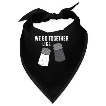 Wir passen zusammen wie Pfeffer und Salz - Bandana - Schwarz - Vorne